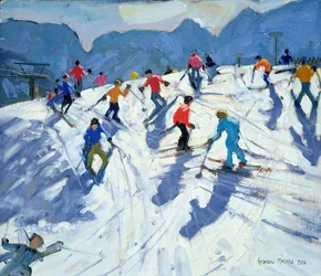 Belebte Skipiste, Lofer, 2004